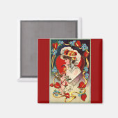 Vintage Lady My Valentine Magnet (Recto/Verso)