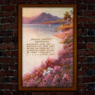 Vintage Lake District Verjaardag 1917 Poster