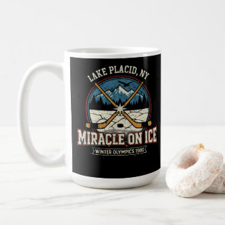 Vintage Lake Placid NY Miracle On Ice 1980 Hockey  Koffiemok