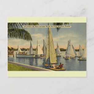 Vintage Lake Worth Palm Beach Floride Carte postal