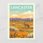 Vintage Lancaster California Briefkaart (Voorkant)