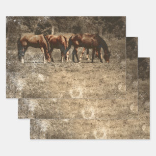 Vintage land Rustisch Westerne Boerderij Inpakpapier Vel