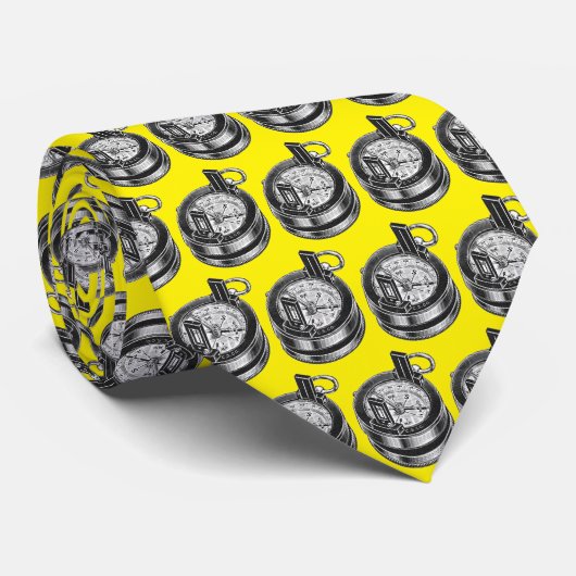 Vintage landenquête-programma's stropdas (Opgerold)