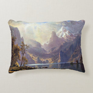 Vintage Landschap, Lake Tahoe door Albert Bierstad Decoratief Kussen