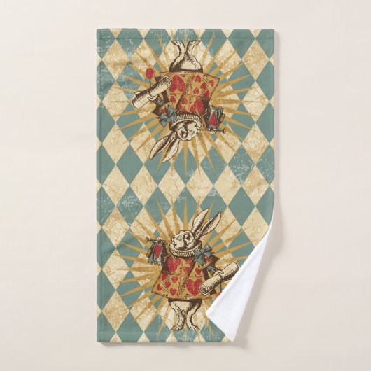 Vintage lapin blanc (Serviette à main)