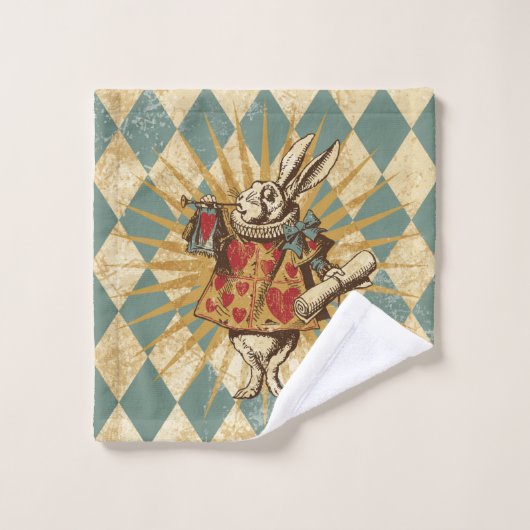 Vintage lapin blanc (Gant de toilette)