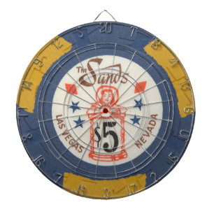 Vintage Las Vegas Casino Poker Chip Game Dartbord