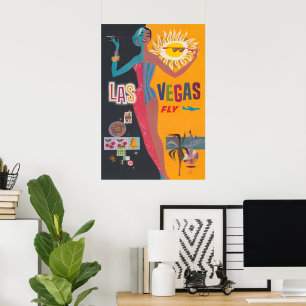Vintage Las Vegas gokken reisposter kunst Poster