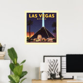 Vintage Las Vegas Nevada Poster (Thuiskantoor)