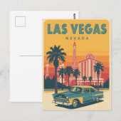 Vintage Las Vegas Nevada Travel Briefkaart (Voorkant / Achterkant)