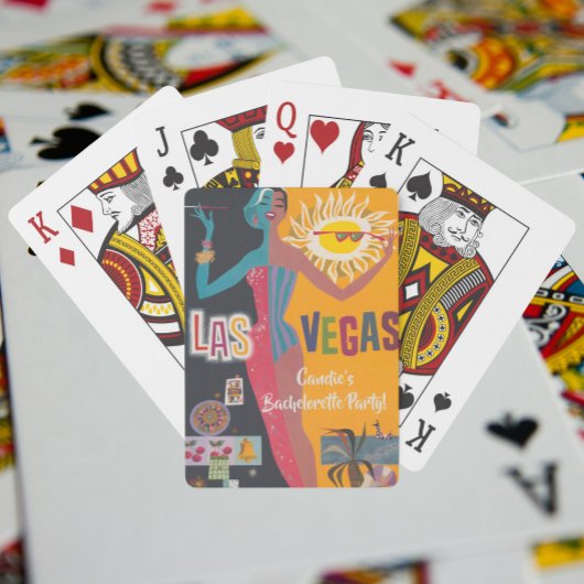 Vintage Las Vegas vrijgezellenfeest weekendfeest Pokerkaarten