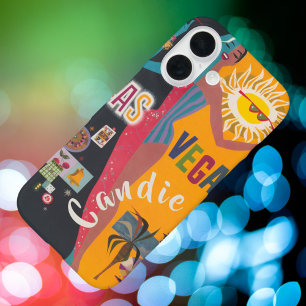 Vintage Las Vegas vrijgezellenfeestje  iPhone 16 Hoesje