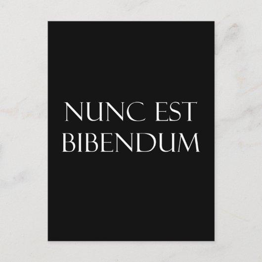 Vintage Latijnse Nunc Est die Bibendum Citaat Briefkaart (Voorkant)