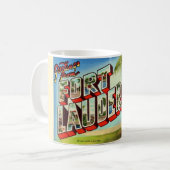 Vintage. Lauderdale Florida Carte postale Mug (Devant gauche)