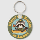 Vintage Laval Quebec Whitewater Canoeing Sleutelhanger (Achterkant)