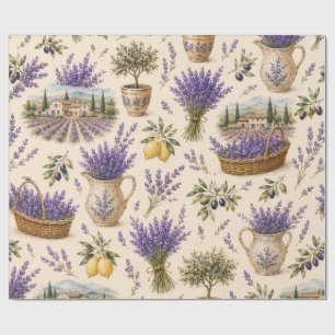 vintage lavendel inpakpapier