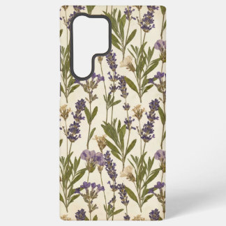 Vintage Lavender Herbarium Botanical Samsung Galaxy Hoesje