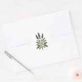 Vintage Lavender Sticker - round (Envelop)
