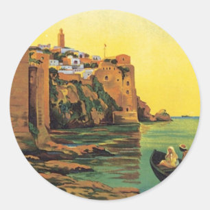 Vintage Le Maroc Marokko Ronde Sticker