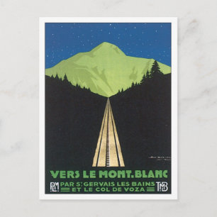 Vintage Le Mont Blanc Frankrijk Briefkaart