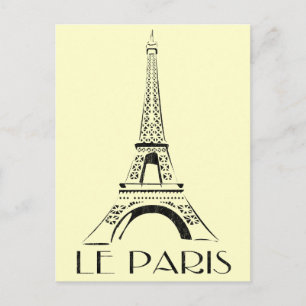 vintage le paris briefkaart