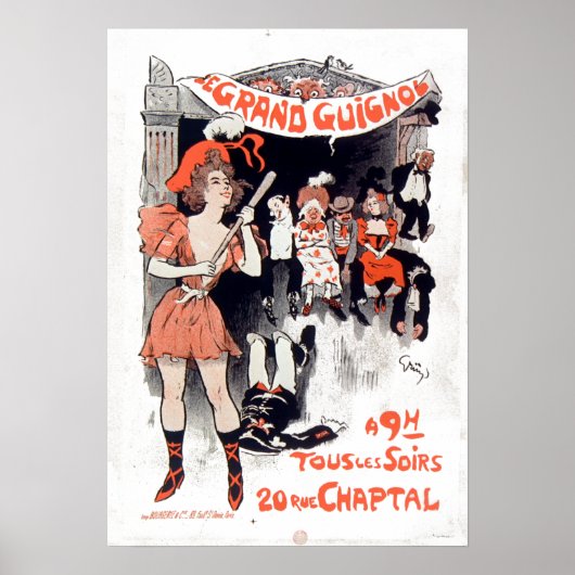 Vintage Le Théâtre du Grand-Guignol Poster (Voorkant)