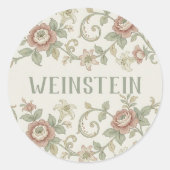 Vintage Leaf Purim Sticker (Devant)