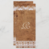 Vintage leder- en lakprogramma-rackKaart Programma (Voorkant / Achterkant)