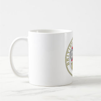 Vintage leeuw rond British Railways Koffiemok