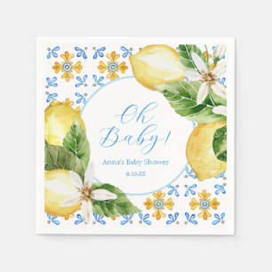 Vintage Lemon Shower Napkins Servet