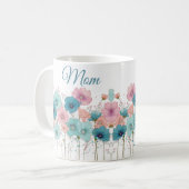 Vintage lente bloemen voor mama koffiemok (Voorkant links)