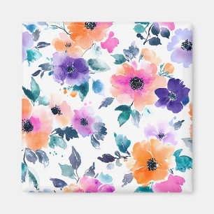 Vintage Lentetuin Aquarel Bloemen Magneet