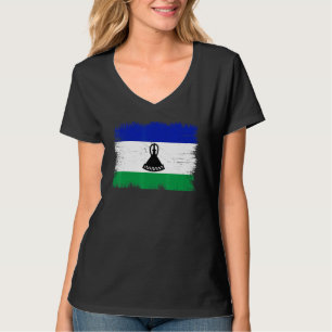 Vintage Lesotho-vlag Basotho-onafhankelijkheidsdag T-shirt
