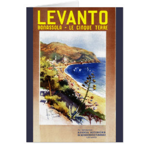 Vintage Levanto Genova Italië Toerisme