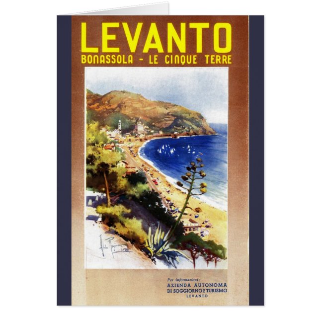 Vintage Levanto Genova Italië Toerisme (Voorkant)
