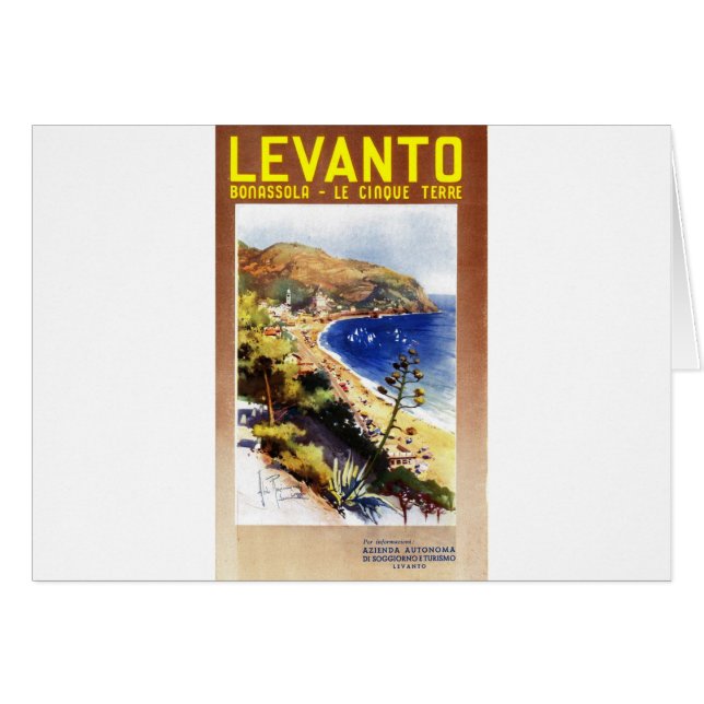 Vintage Levanto Genova Italië Toerisme (Voorkant Horizontaal)