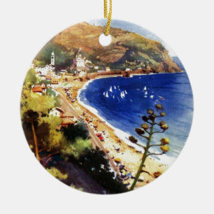 Vintage Levanto Genova Italië Toerisme Keramisch Ornament