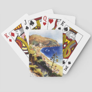 Vintage Levanto Genova Italië Toerisme Pokerkaarten