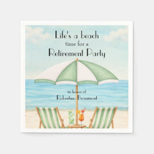 Vintage Leven is een Strandstoel Cocktail Pensioen Servet