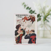 Vintage Lever la carte postale du diable (Debout devant)