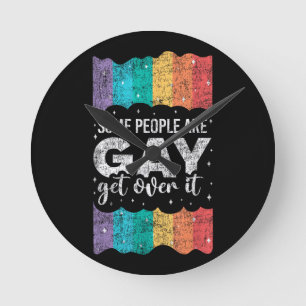 Vintage LGBT Pride Regenboog Sommige Mensen Zijn H Ronde Klok