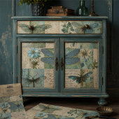 Vintage Libelle Collage Botanische Decoupage Tissuepapier