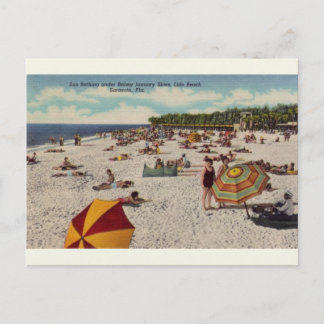 Vintage Lido Beach Sarasota Florida Carte postale