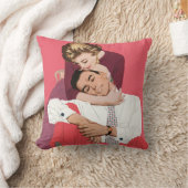 Vintage Liefde en Romantiek, Jonggehuwden in Roze Kussen (Deken)