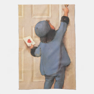 Vintage liefdesbrief van Jessie Willcox Smith Theedoek