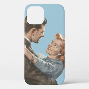 Vintage liefdesromantiek Nieuwgetrouwden Zullen we iPhone 12 Hoesje