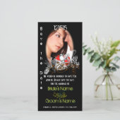 Vintage Liefdesvogels Bewaar de Datum  Jouw Foto Save The Date (Staand voorkant)