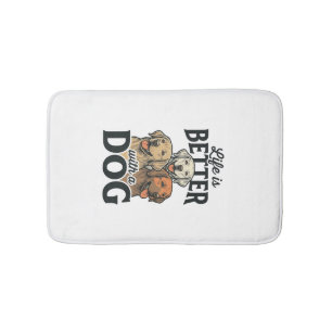 Vintage Life Is Better Met Een Hond Vector Design_ Badmat