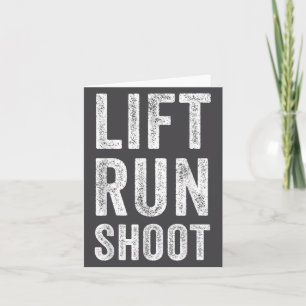 Vintage Lift Run Shoot - Motiverend Fitness Cadeau Kaart