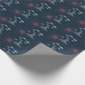 Vintage Lighthouse Illustration Pattern Wrapping P Cadeaupapier